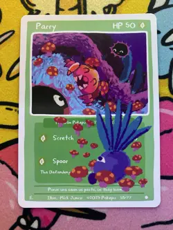 Pokepu v2 - Parry (Paras) 18/77 - Derpy Pokemon Parody / Fan Art Card - Image 1