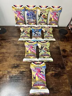 Pokemon TCG Astral Radiance Sleeved Booster Packs - 10 Factory Sealed Packs - Image 1