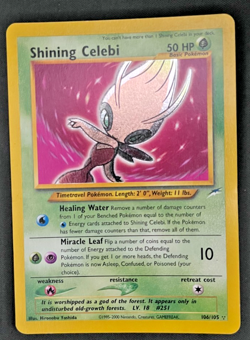 Pokemon TCG VERY RARE Shining Celebi 106/105 Neo Destiny Holofoil Holographic NM - Image 1