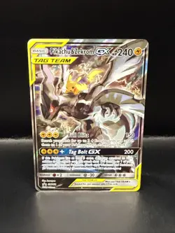 Pokemon Pikachu & Zekrom GX Holo SM168 Tag Team Promos - Image 2