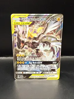 Pokemon Pikachu & Zekrom GX Holo SM168 Tag Team Promos - Image 3
