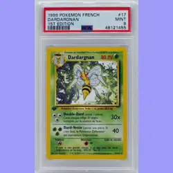 Pokemon 1st Ed Base Set French Beedrill (Dardargnan) 17/102 PSA 9 MINT - Image 1
