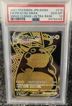 PSA 10 Pokemon Card Pikachu Sword & Shield Vmax Climax 279/184 Japanese ?????? - Image 1