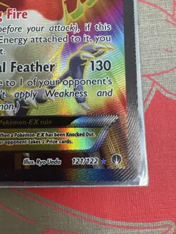Pokemon TCG Ho-Oh EX Full Art 121/122 Rare Ultra XY Breakpoint Holo Card 2016 NM - Image 4
