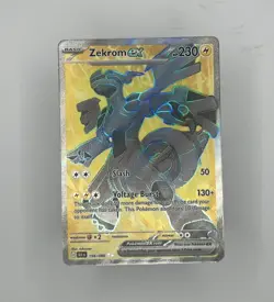 Zekrom ex 158/086 Ultra Rare Pokemon TCG SV: Black Bolt NM - Image 1