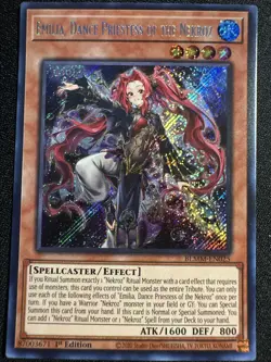 Yu-Gi-Oh TCG Emilia Dance Priestess of The Nekroz BLMM-EN025 Secret Rare NM 1st - Image 1