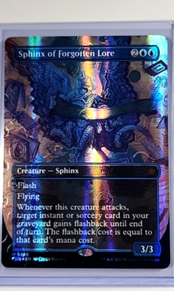 MTG Magic The Gathering Foundation Borderless Mana Foil Sphinx of Forgotten Lore - Image 1