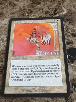 OPAL ARCHANGEL Magic MTG Urza's Saga HP - Image 1