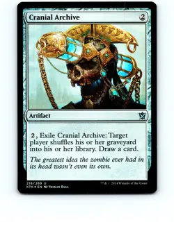 Cranial Archive #218 Uncommon,Foil Khans of Tarkir MTG NP Near Mint or Better - Image 1
