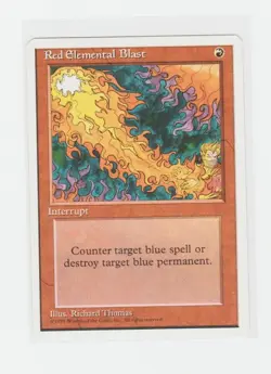 Magic the Gathering ~ MTG ~ 1x Red Elemental Blast ~ Fourth Edition ~ 4Ed ~ MP - Image 1