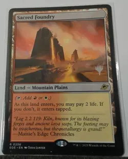 Sacred Foundry Edge of Eternities PROMO NM/M regular style nonfoil 0256 - Image 1