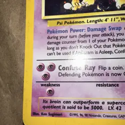 Alakazam 1/130 - Holo Rare - Pokemon TCG - Base Set 2 - NM - Image 2