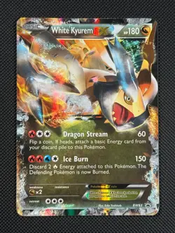 White Kyurem EX BW63 BLACK STAR PROMO Pokemon Card BW Promo - Image 1