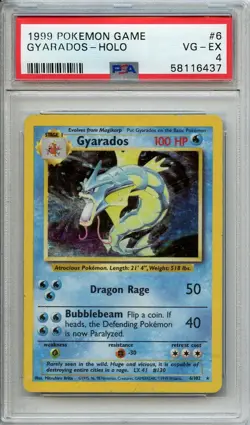 1999 Pokemon Game - GYARADOS HOLO #6 - PSA 4 - Image 1