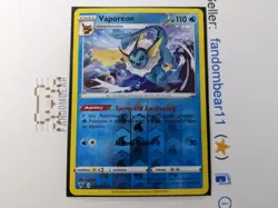 Vaporeon REVERSE HOLO card 030/185 SWSH Vivid Voltage 2020 Pokemon NM/LP - Image 5