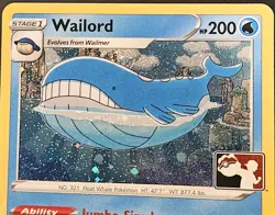 Double SWIRL Wailord 038/195 Play! Prize Pack 3 Cosmos Holo Promo Pokemon NM A - Image 3