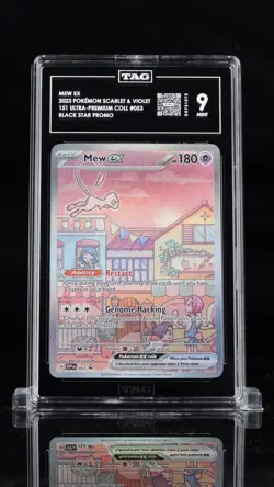 2023 POKEMON SVP EN-SV BLACK STAR PROMO 151 ULTRA-PREM COLL #053 MEW EX TAG 9 - Image 1