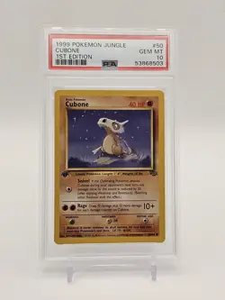 1999 Pokemon Jungle 1st Edition #50 Cubone PSA 10 - Image 1