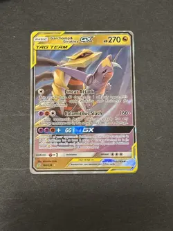Pokemon Sun & Moon Garchomp Giratina GX 146/236 Unified Minds Tag Team SHARP - Image 1