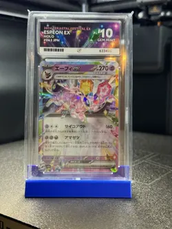 Pokemon TCG Terastal Festival Espeon EX Card 063/187 Ace 10 Graded Gem Mint - Image 1