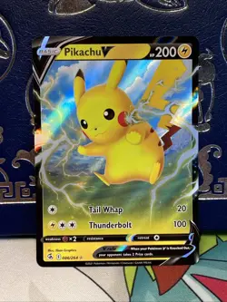 2021 Pokemon SWSH Fusion Strike Pikachu V #086/264 NM - Image 1
