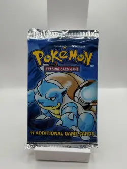 1999 Pokemon Base Set Unlimited Booster Pack Blastoise WOTC NEW and Sealed - Image 1