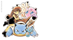 Pokemon pokmon green manga jigglypuff blastoise ditto Pad Gaming Mat Desk - Image 1