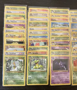 Pokemon Complete Non Holo Base Set 2 Set 21-130 Cards Mostly LP - Image 2