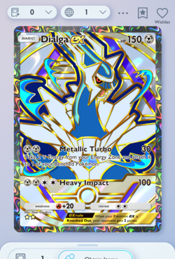 Pokemon TCG POCKET - Dialga Full Art 2?, Deluxe EX, English - Image 1