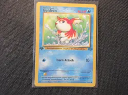 Goldeen 1st Edition Jungle Pokemon Card Played - Image 1