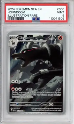 PSA 9 Houndoom Pokemon Illustration Rare Shrouded Fable 066/064 - Image 1