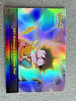 Ash & Pikachu Episode 1 I Choose You RAINBOW Topps Series 2 Pokemon Card - Image 1