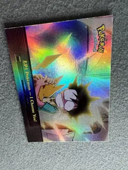 Ash & Pikachu Episode 1 I Choose You RAINBOW Topps Series 2 Pokemon Card - Image 2