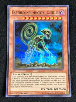 YUGIOH EARTHBOUND IMMORTAL CUSILLU LC5D-EN148 1ST SUPER (NM) - Image 1