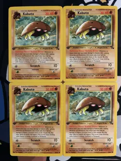Kabuto 1st Edition Fossil Set Pokemon WOTC TCG Common Card #50/62 - Image 1