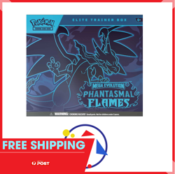 New Pokemon Mega Evolution Phantasmal Flames Elite Trainer Box ETB Trading Card - Image 1