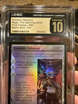 MTG Summon: Bahamut (0001) Foil Final Fantasy Mythic CGC Pristine 10 Pop 2 🔥 - Image 4