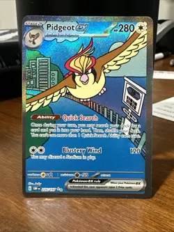 Pokemon TCG Pidgeot EX 225/197 Obsidian Flames Special Illustration Rare Card NM - Image 1