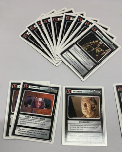 x84 Star Trek Next Generation CCG Interrupt Cards 1994 White Boarder Bundle Job - Image 5