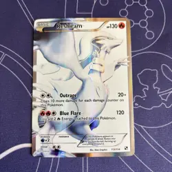 2011 Reshiram 113/114 Full Art Black And White NM Pokemon Card - Image 1