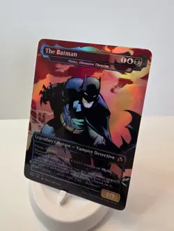 The Batman FOIL Borderless Playtest Card Mtg DC Universe Comics - Image 1