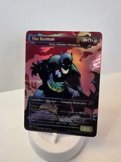 The Batman FOIL Borderless Playtest Card Mtg DC Universe Comics - Image 2