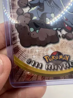 Rhyhorn #111 Topps TV Animation Edition Blue Logo Non Holo Pokemon Card - LP - Image 5