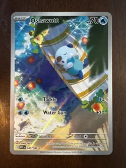 Pokemon TCG Oshawott 105/086 Mint Condition, White Flare Illustration Rare - Image 1