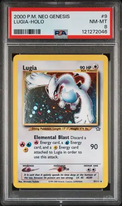Pokemon TCG Lugia Neo Genesis 9/111 Unlimited Edition Holo Rare PSA 8! - Image 1