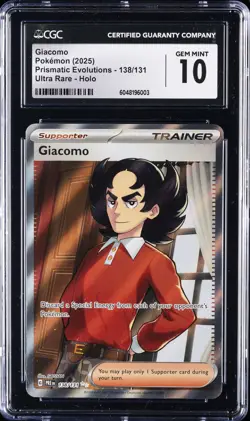 2025 POKEMON PRE EN-PRISMATIC EVOLUTIONS ULTRA RARE #138 GIACOMO CGC 10 GEM MINT - Image 1