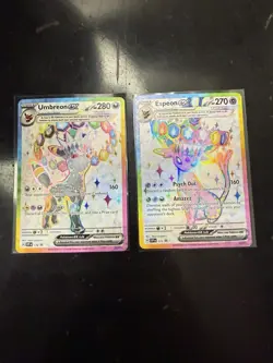 Pokemon Prismatic Evolutions - Umbreon EX Promo 176 & Espeon EX Promo 176 - Image 1