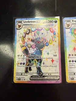 Pokemon Prismatic Evolutions - Umbreon EX Promo 176 & Espeon EX Promo 176 - Image 2