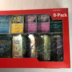 NEW Pokemon TCG Scarlet & Violet Prismatic Evolutions 8 Mini-Tin Bundle Costco - Image 3