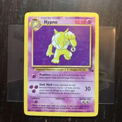 Pokemon TCG Hypno Fossil 23/62 Rare Non Holo WOTC 1999 - Image 1